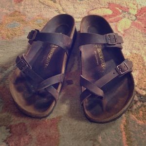Birkenstock Mayari Brown Oiled Leather sandal 39